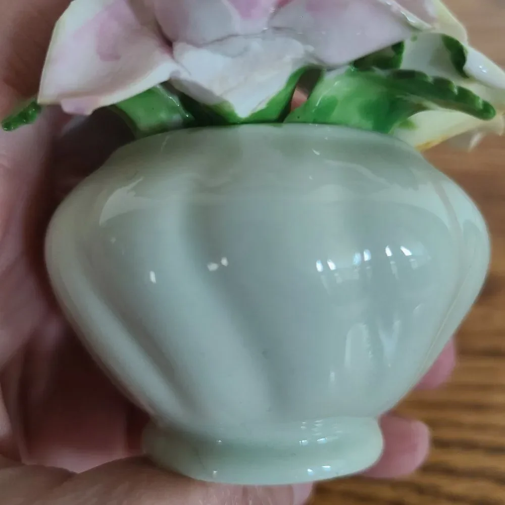Vintage Radnor Bone China Mini Floral Bouquet Vase Capodimonte Porcelain